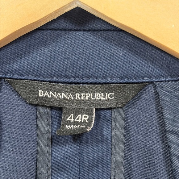 Banana Republic Core Temp Tailored Performance Blazer Sport Coat Men 44R Navy - Picture 6 of 15